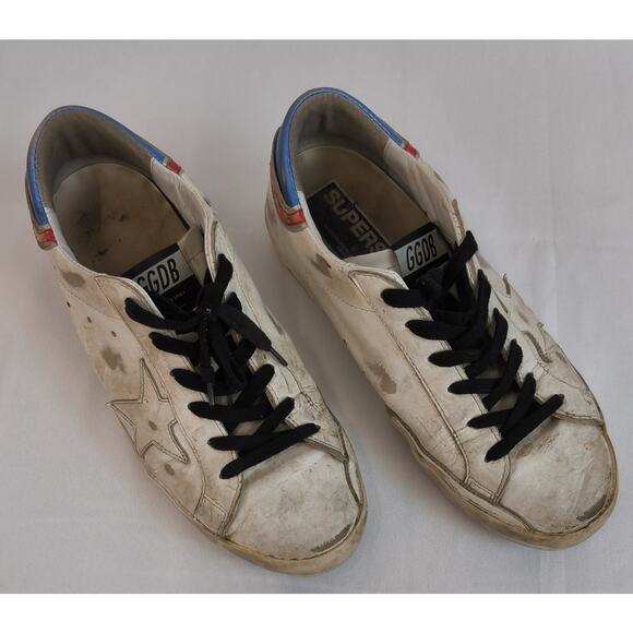  Superstar Sneakers Men\'s 40 (US7.5) Leather Red/White/Blue #W5252 main image 5